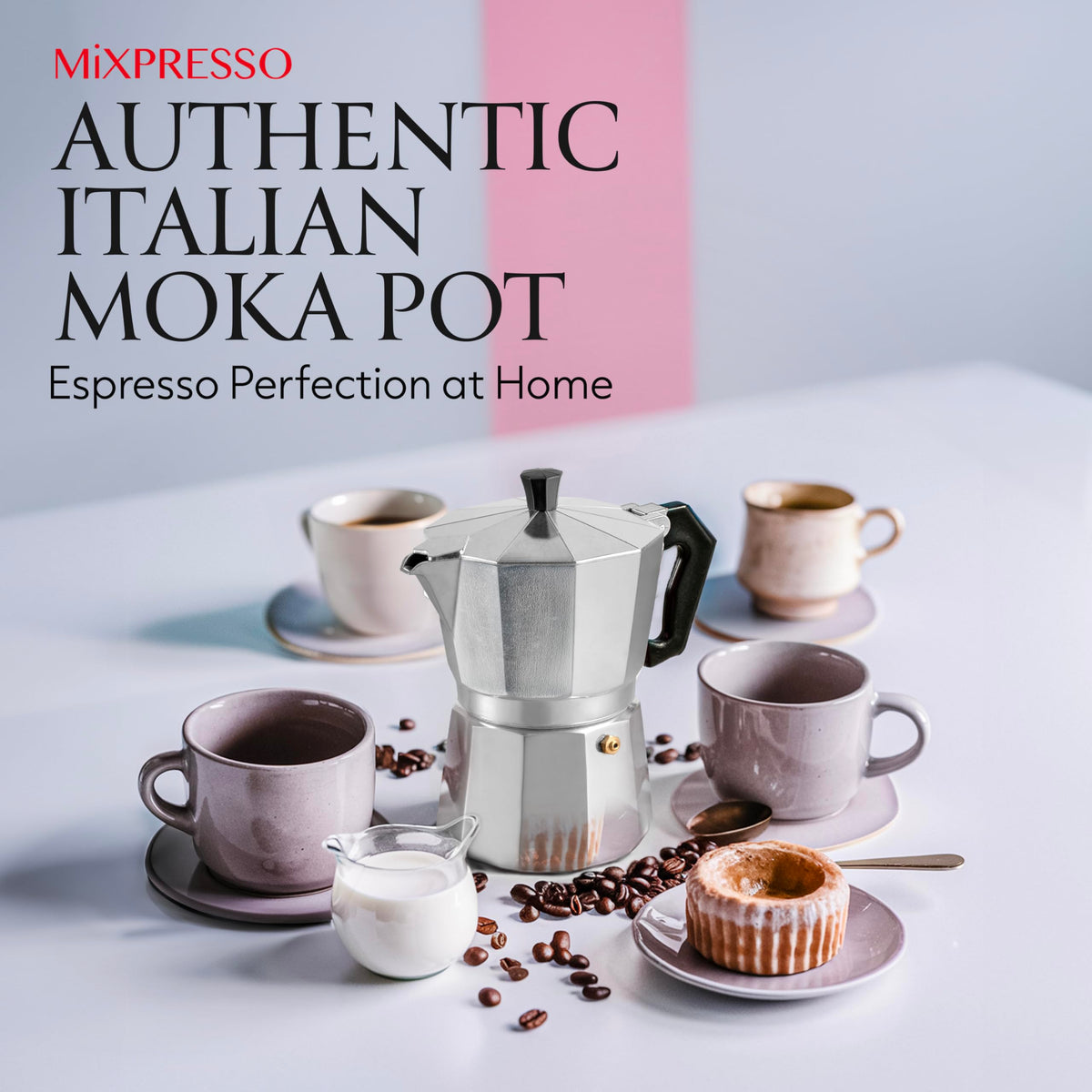 3 Cup Moka Pot Stovetop Espresso Maker H75155