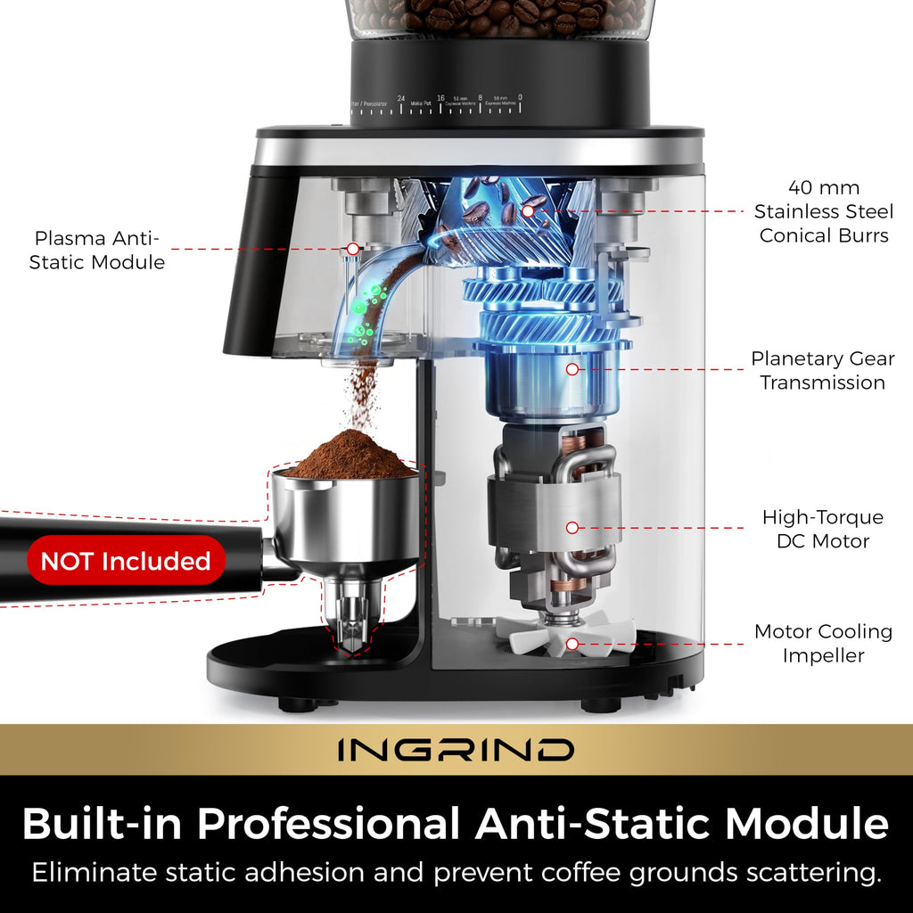 Electric Coffee Grinder with 60 Grind Settings Q91371