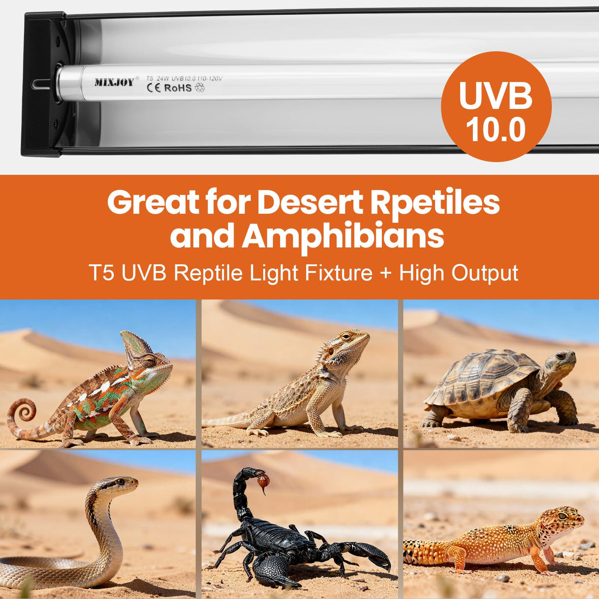 24W 10.0 UVB Reptile Light Kit W254580