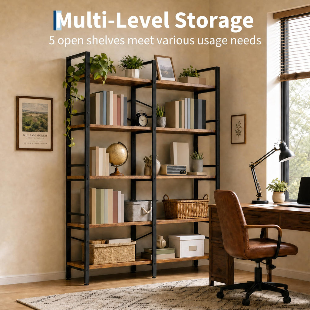5 Tier Bookshelf with 10 Open Shelves K49987