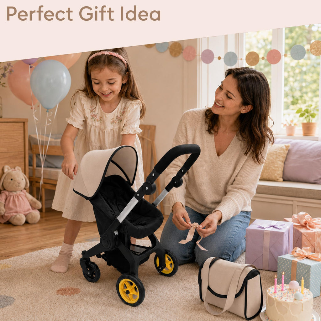 Convertible 2-in-1 Doll Stroller and Car Seat B782