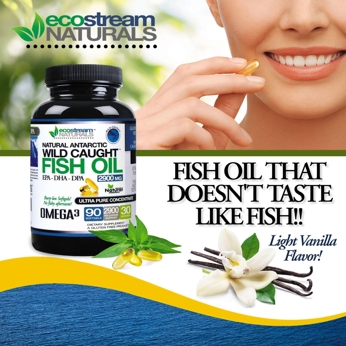 Wild Caught Omega 3 Fish Oil 2,900 MG A5540