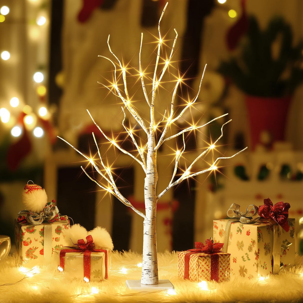 Lighted Birch Tree with Lights B927