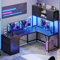 L Shaped Corner Gaming Desk with Drawers Q470599