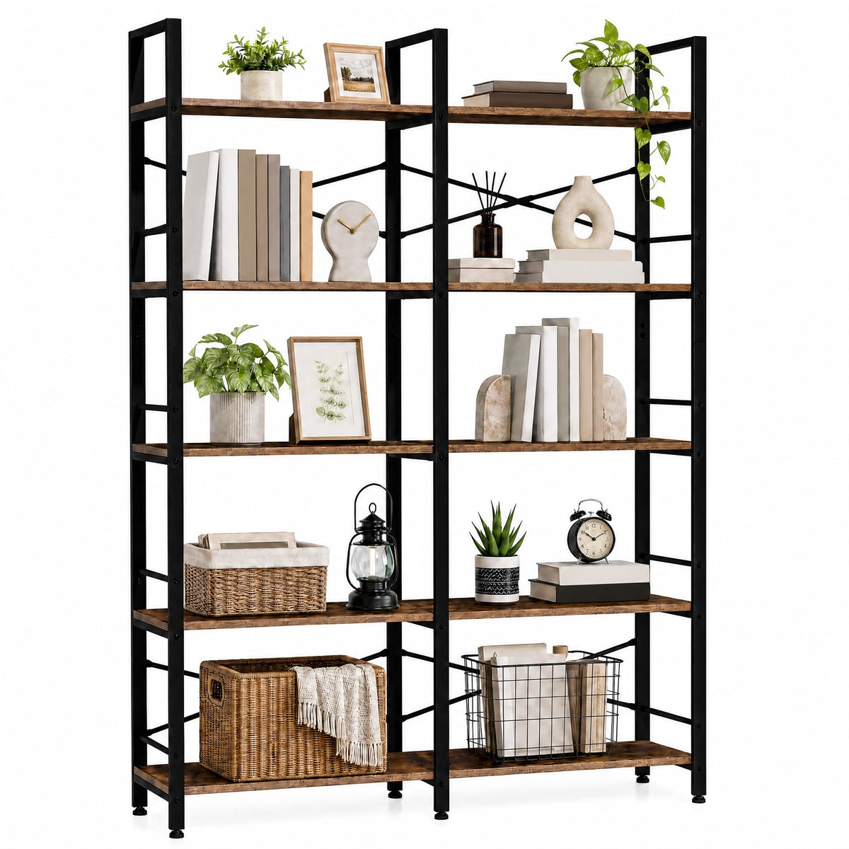 5 Tier Bookshelf with 10 Open Shelves K49987