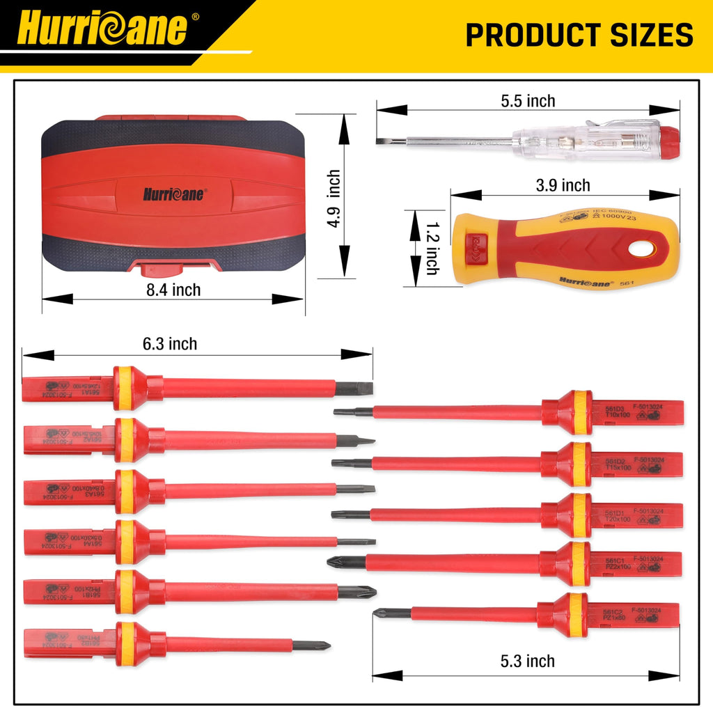 1000V Insulated 13 Piece Screwdriver Set J701