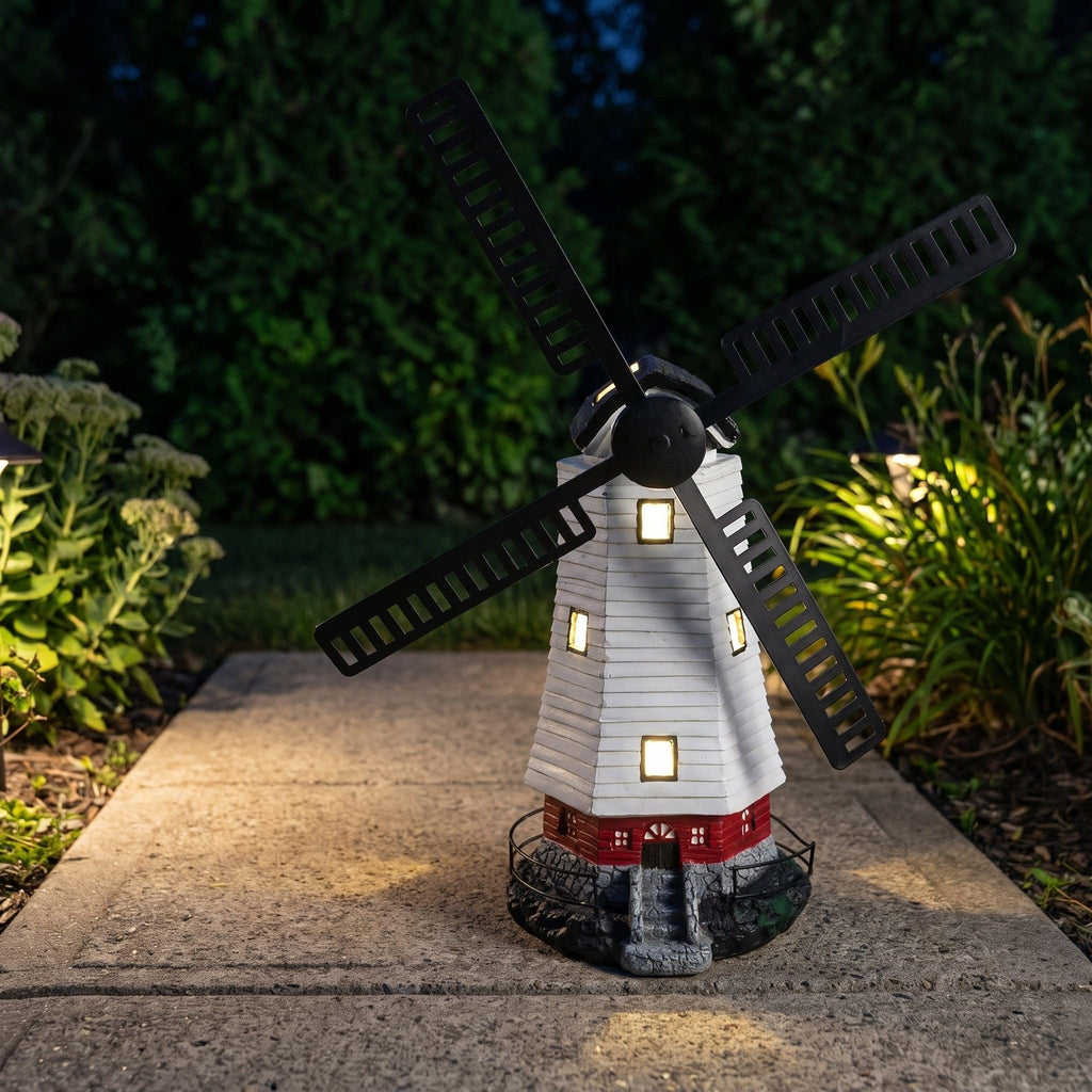 Solar Powered LED Lighthouse Garden Statue H604277