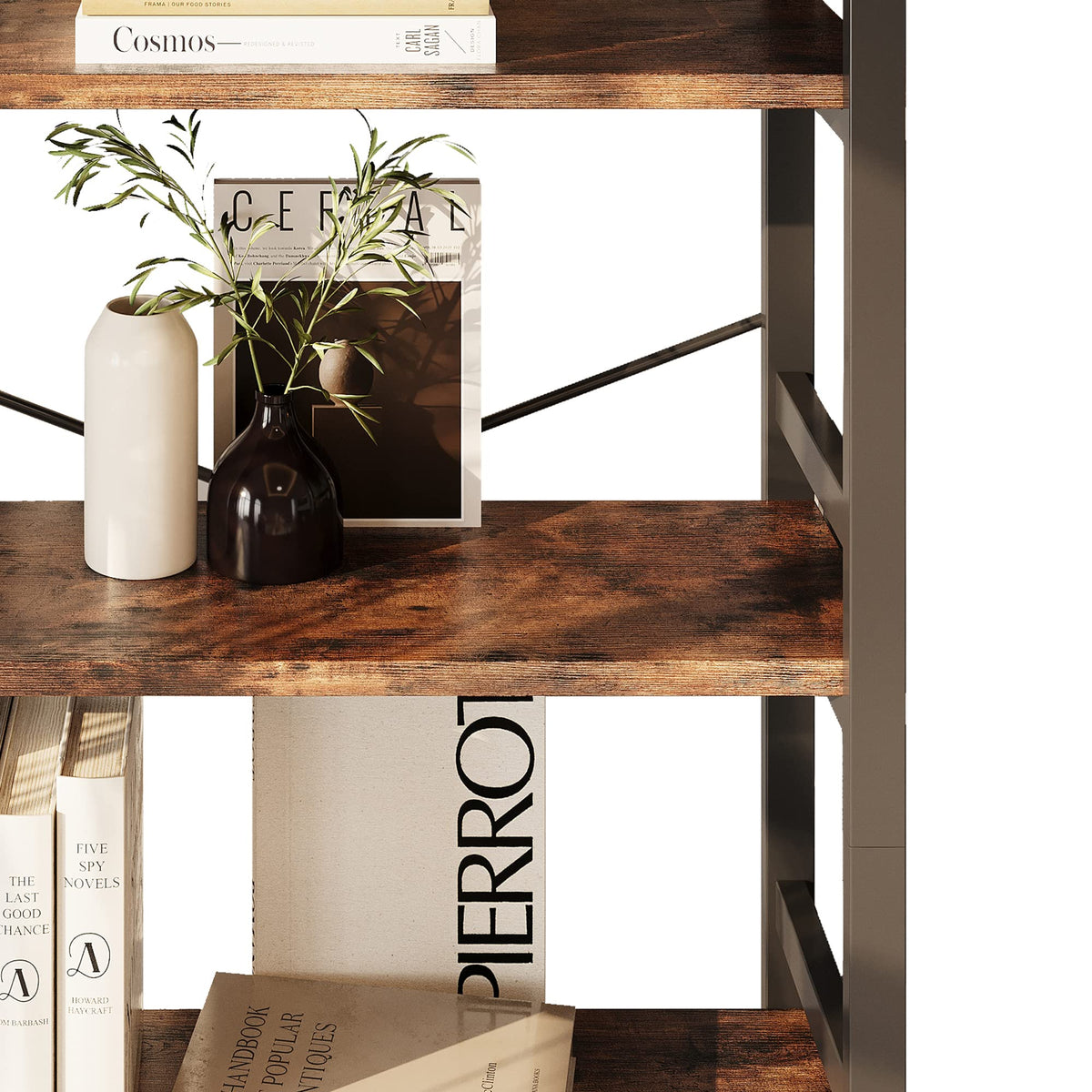 31.5" 5-Tier Industrial Bookshelf G149