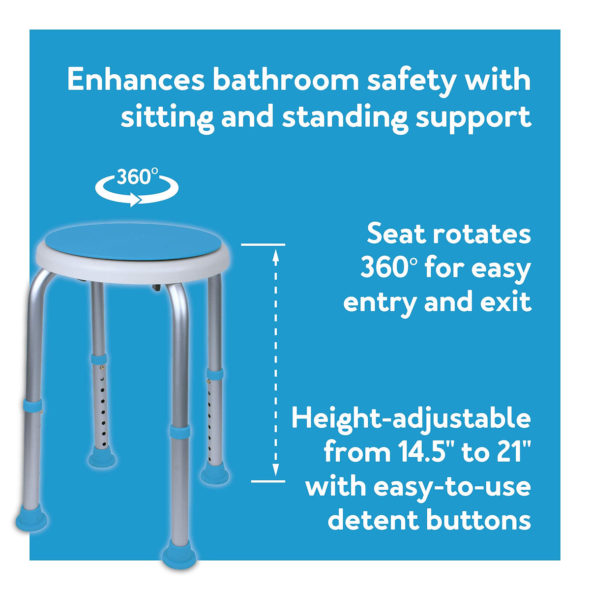 Swivel Shower Stool With Padded Seat Q51154