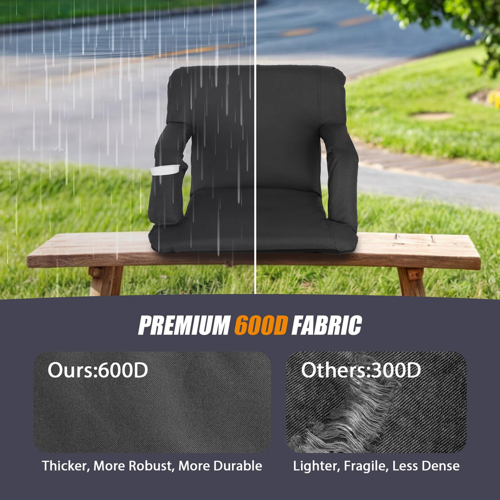 20.5"/25" Wide Padded Stadium Seat with Back Support Y6112
