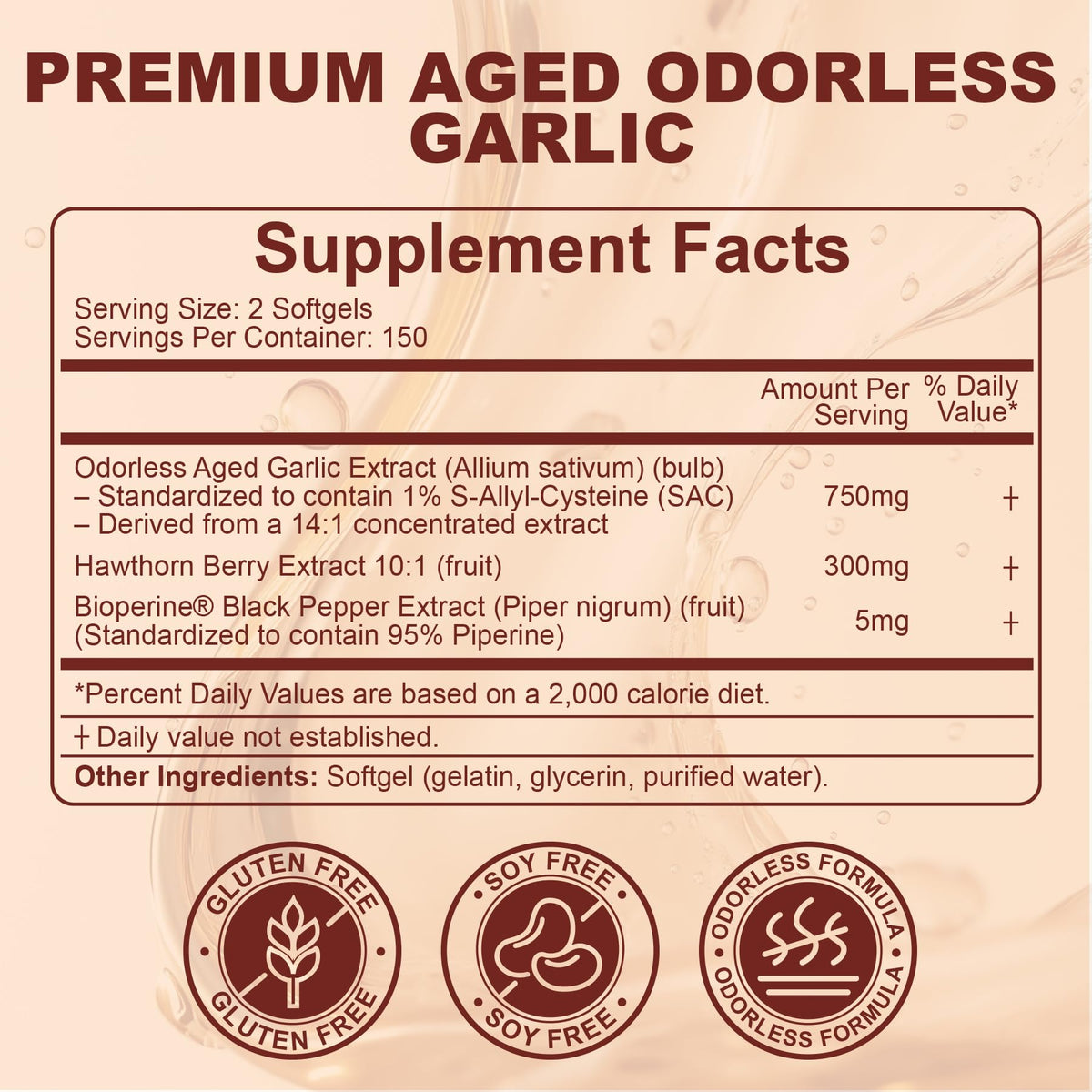 Aged Garlic Extract 750mg Softgels F931671