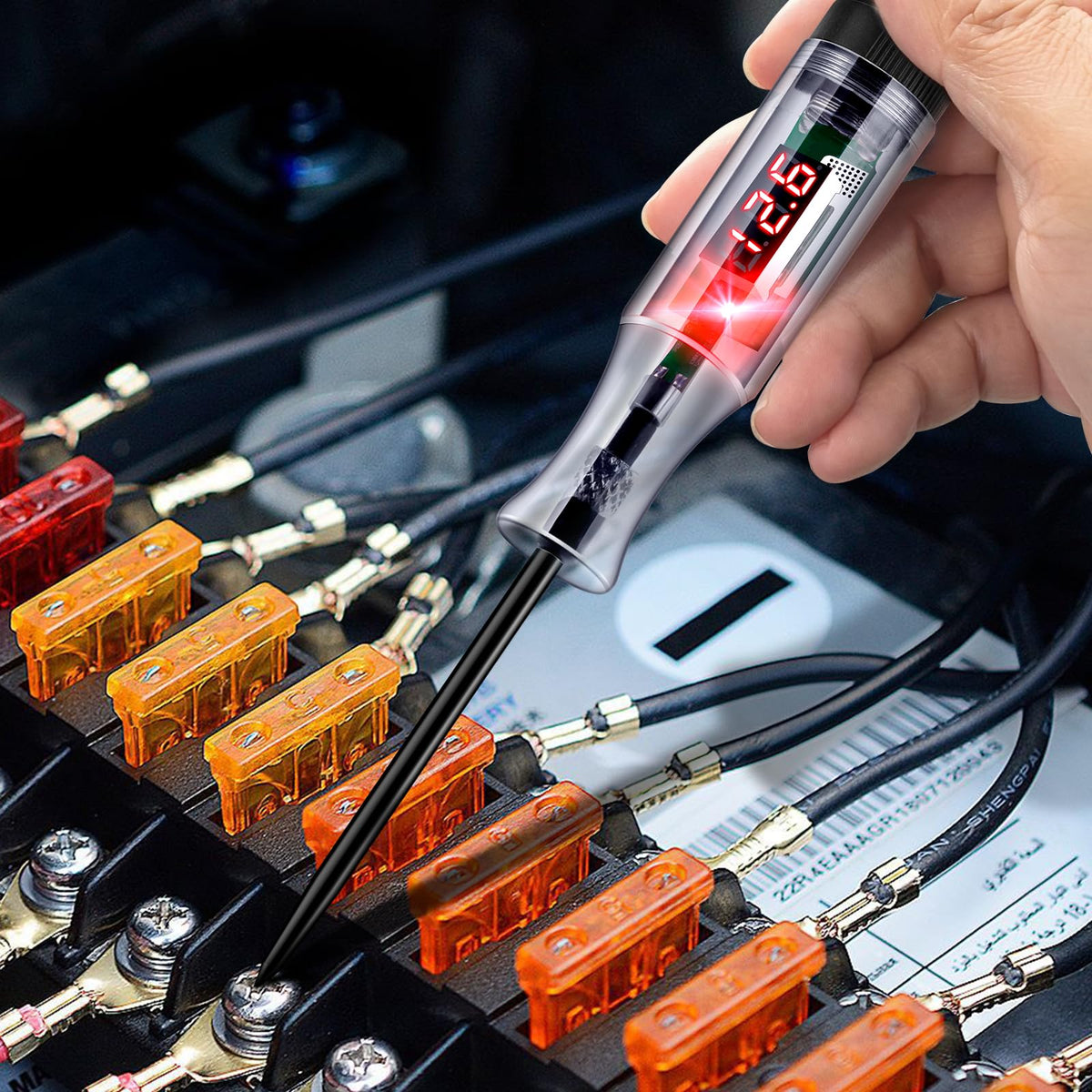 5-90V Digital LED Circuit Tester with Voltage Display P7862