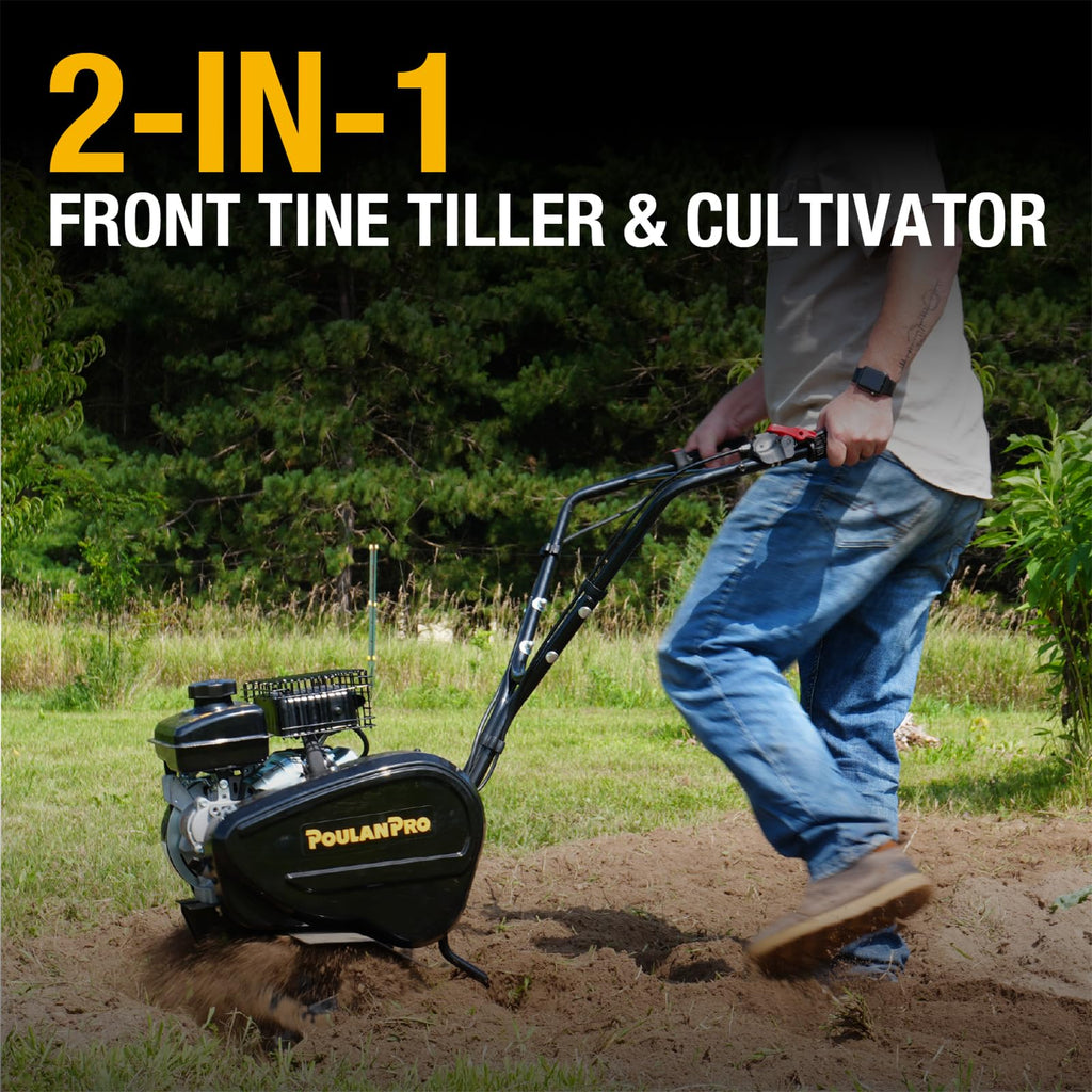 2 in 1 Gas Tiller Cultivator with 79 cc Engine and Adjustable Tilling Width U9227