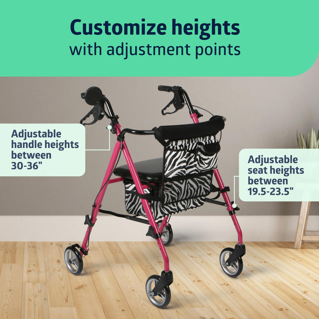 Lightweight Aluminum Foldable Rollator Walker X862