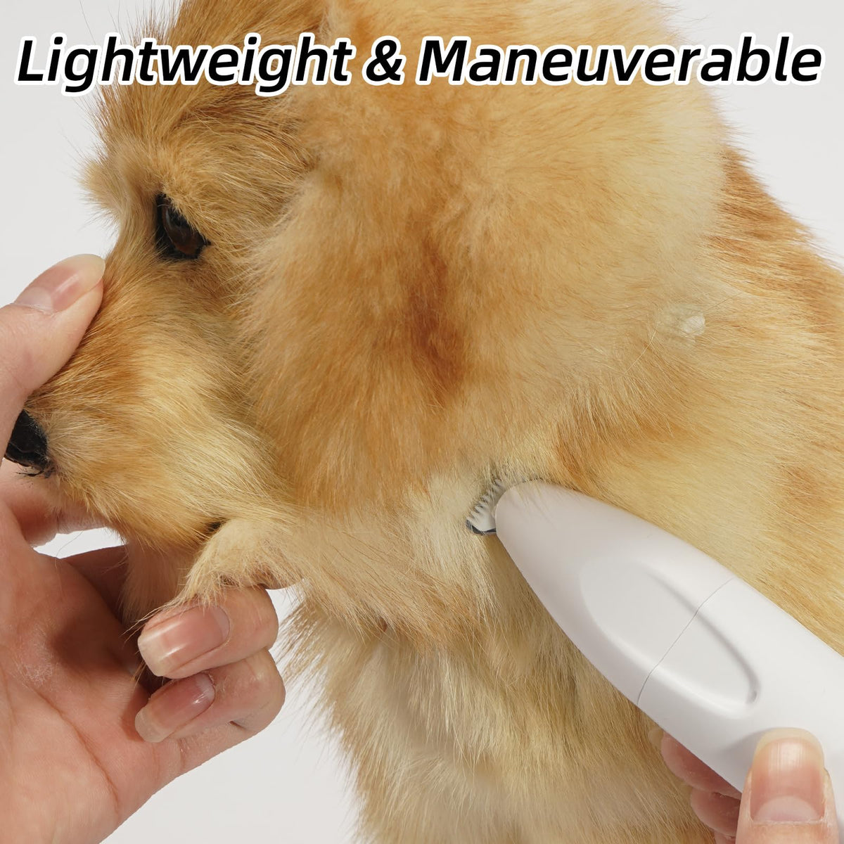 Quiet 2-in-1 Pet Hair Trimmer & Nail Grinder with LED Light C89489