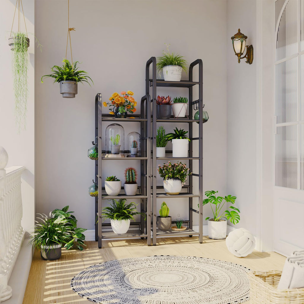 5 Tier Black Metal Bookshelf I184287