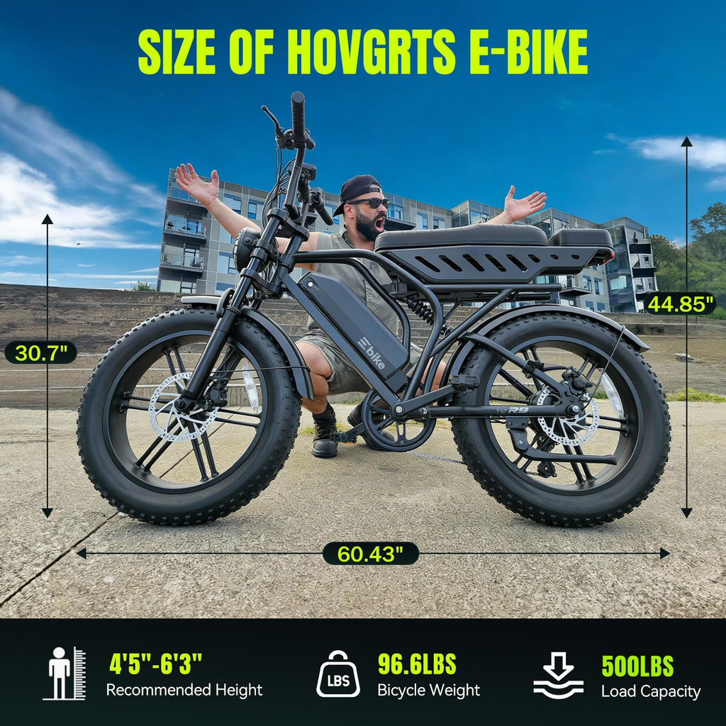 Electric Bike 48V 15Ah Battery 1500W Peak Motor 20 * 4.0 Fat Tire H1405