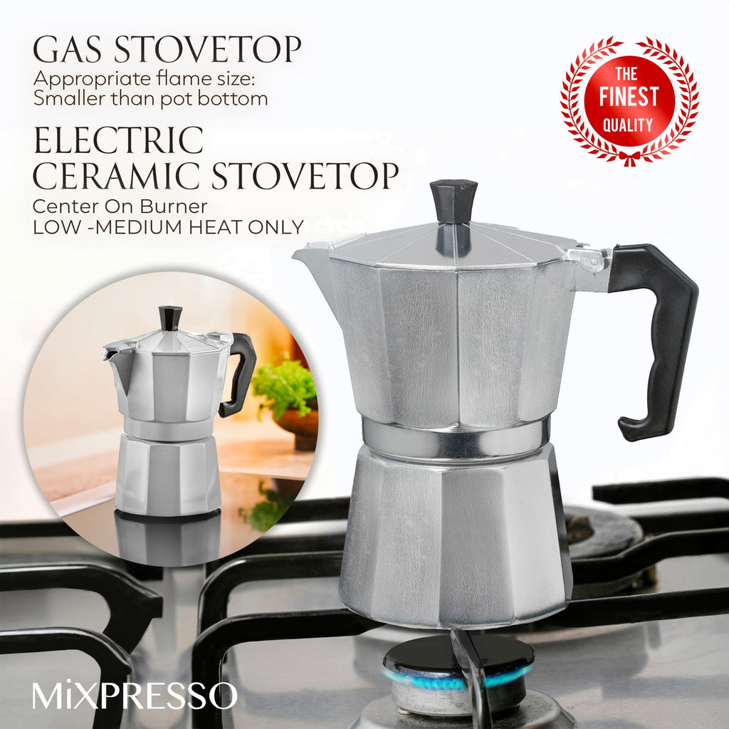 3 Cup Moka Pot Stovetop Espresso Maker H75155