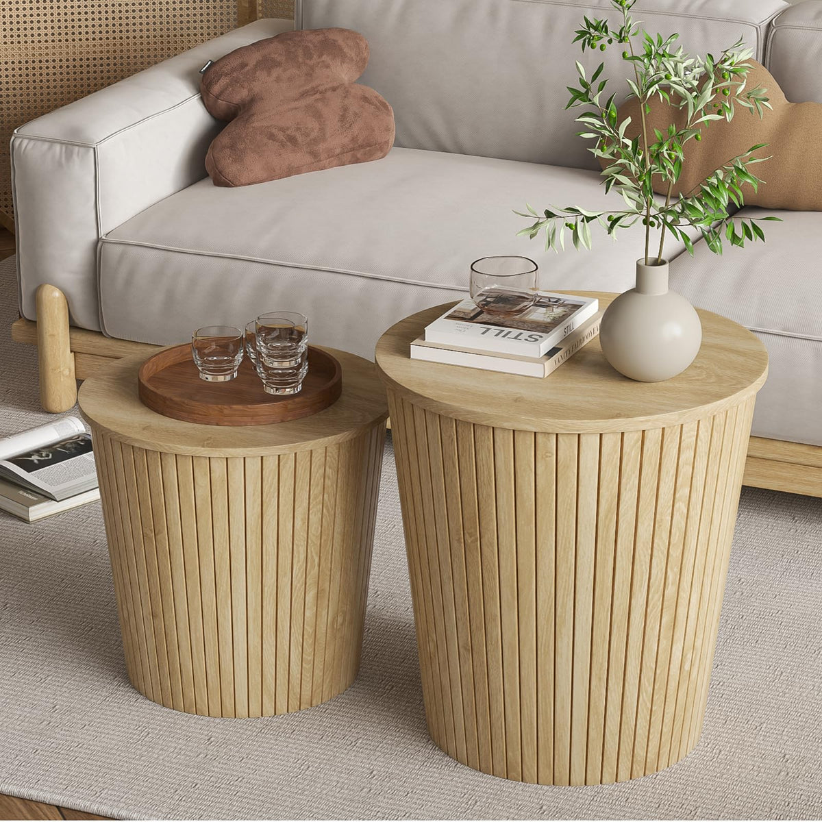 2-Piece Round Coffee Table Set Y2250