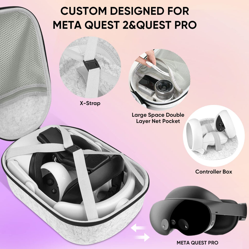 Large Hard Carrying Case Compatible with VR Gaming Headset N337