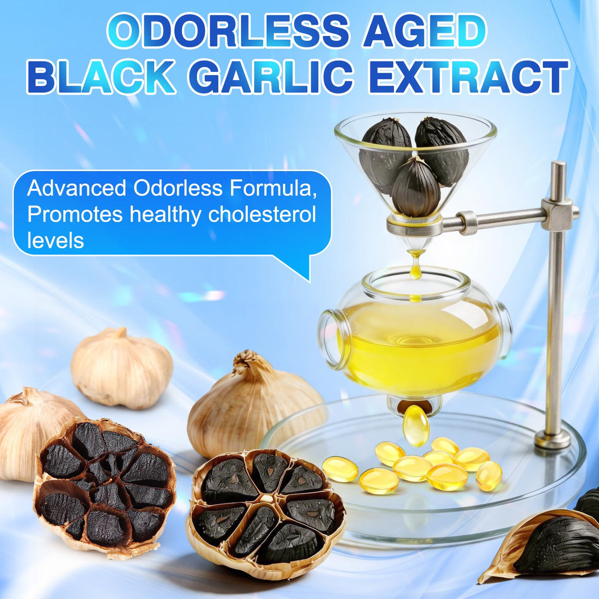 Odorless Organic Garlic Supplement 150 Softgels X90303