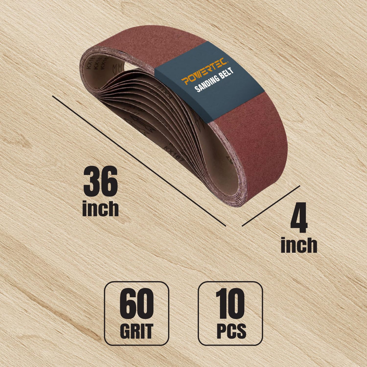 4 x 36 Inch 30pk Aluminum Oxide Sanding Belts Y158555