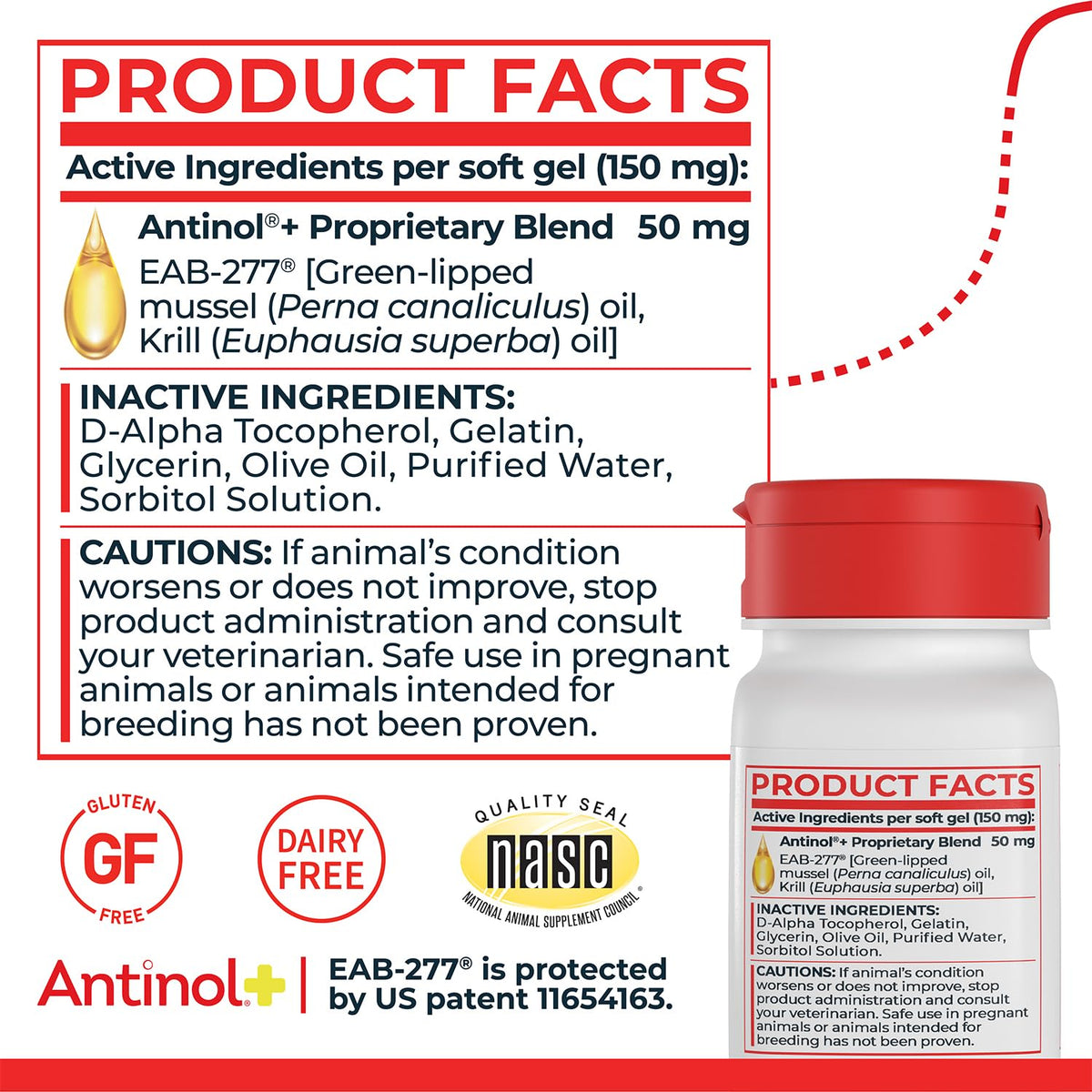 Hip & Joint Supplement for Dogs, 60 Soft Gels J832