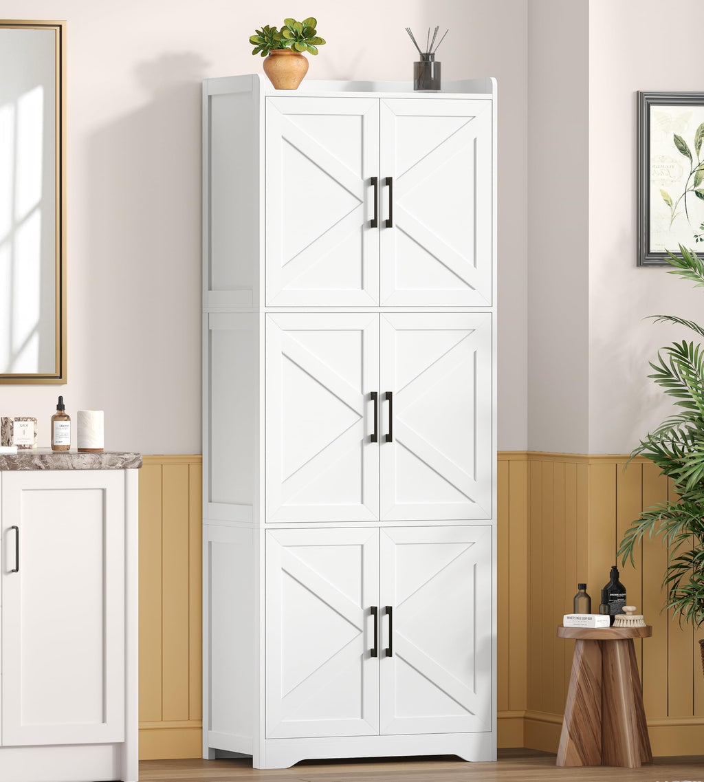 60.2''H Tall Bathroom Storage Cabinet with 6 Door S59381