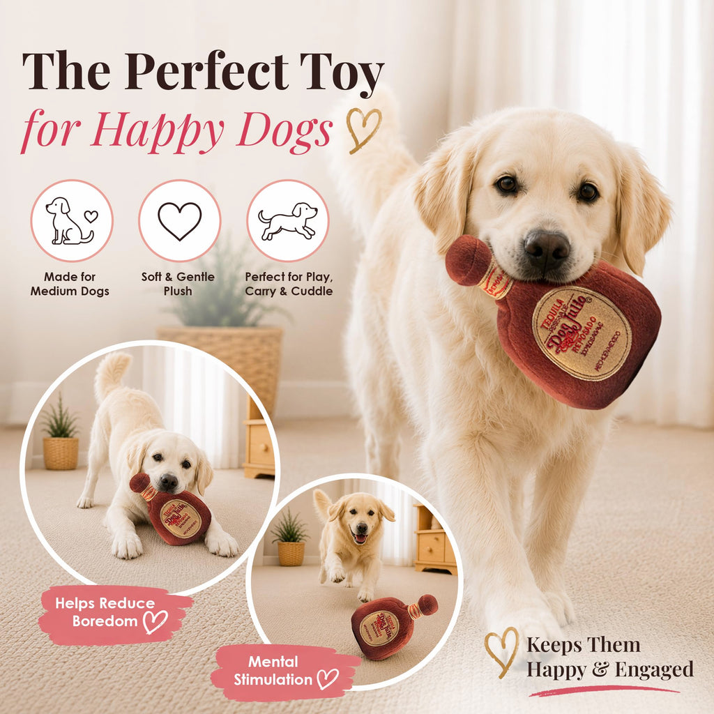 Plush Dog Toy with Squeaker I3348