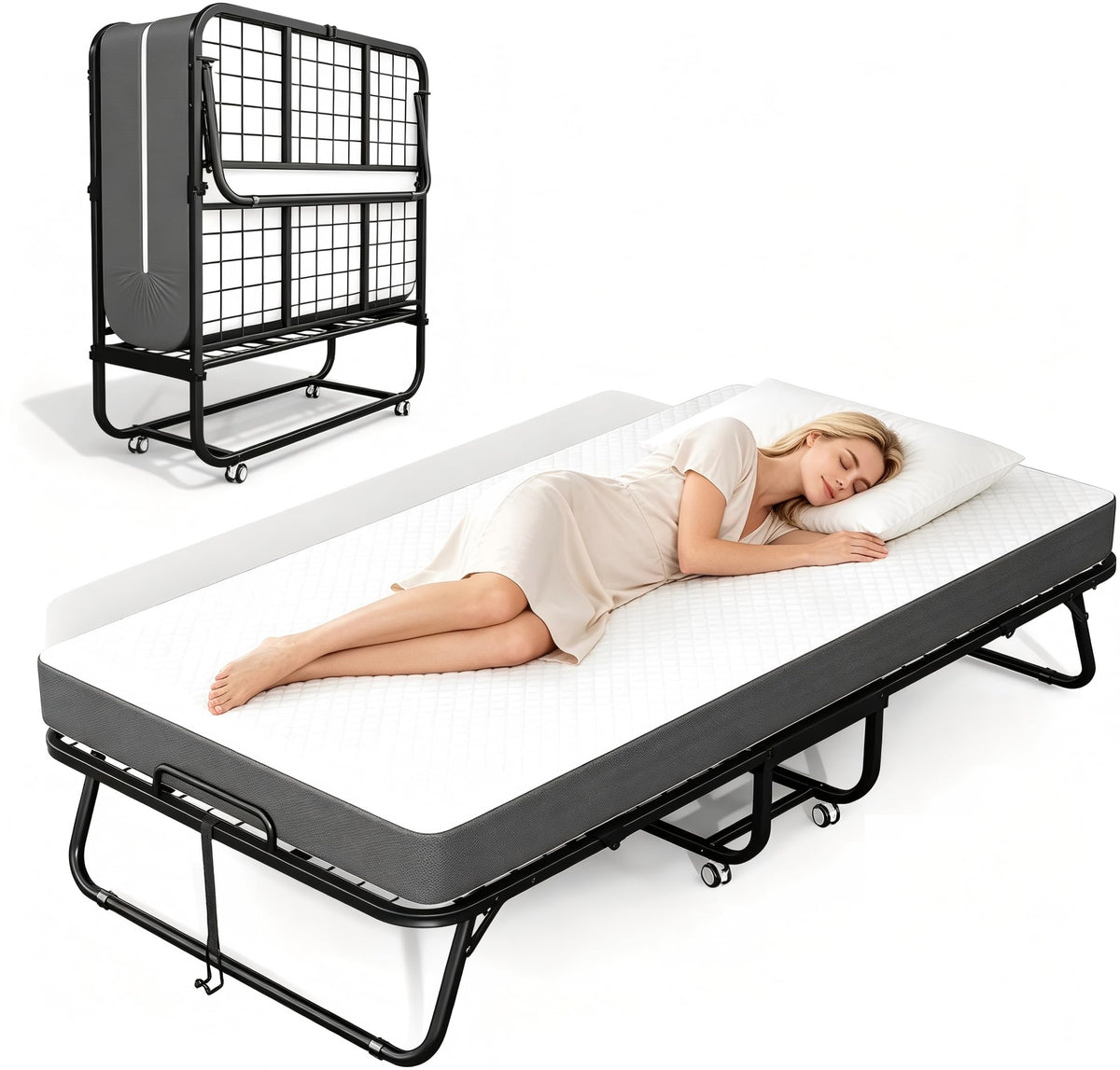75" × 31" Folding Bed with Mattress N36514