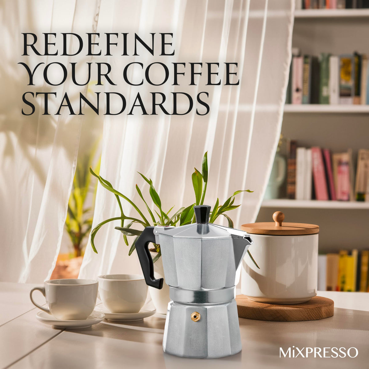 3 Cup Moka Pot Stovetop Espresso Maker H75155