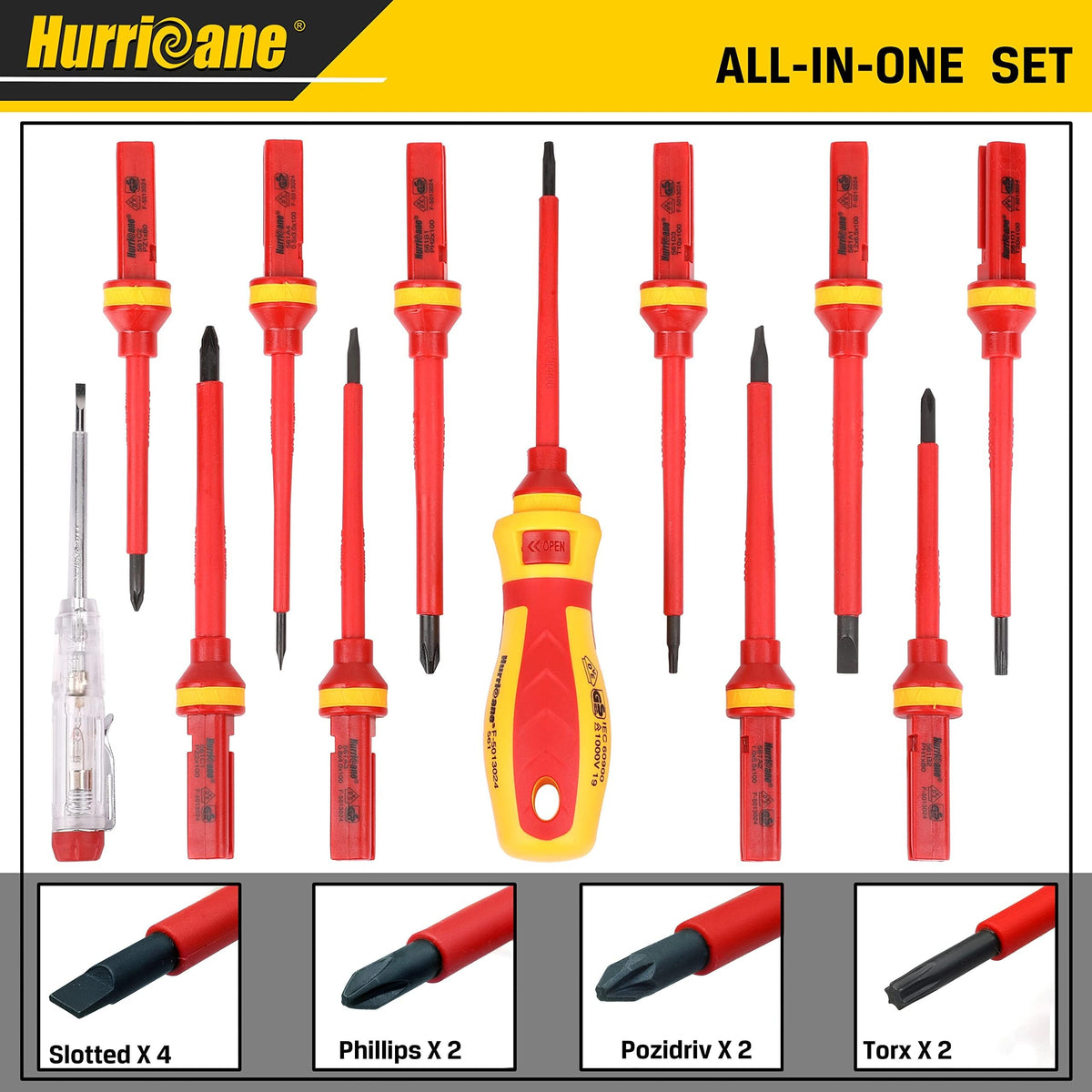 1000V Insulated 13 Piece Screwdriver Set J701