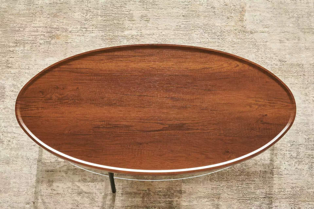 Black Walnut Glass Coffee Table O11775