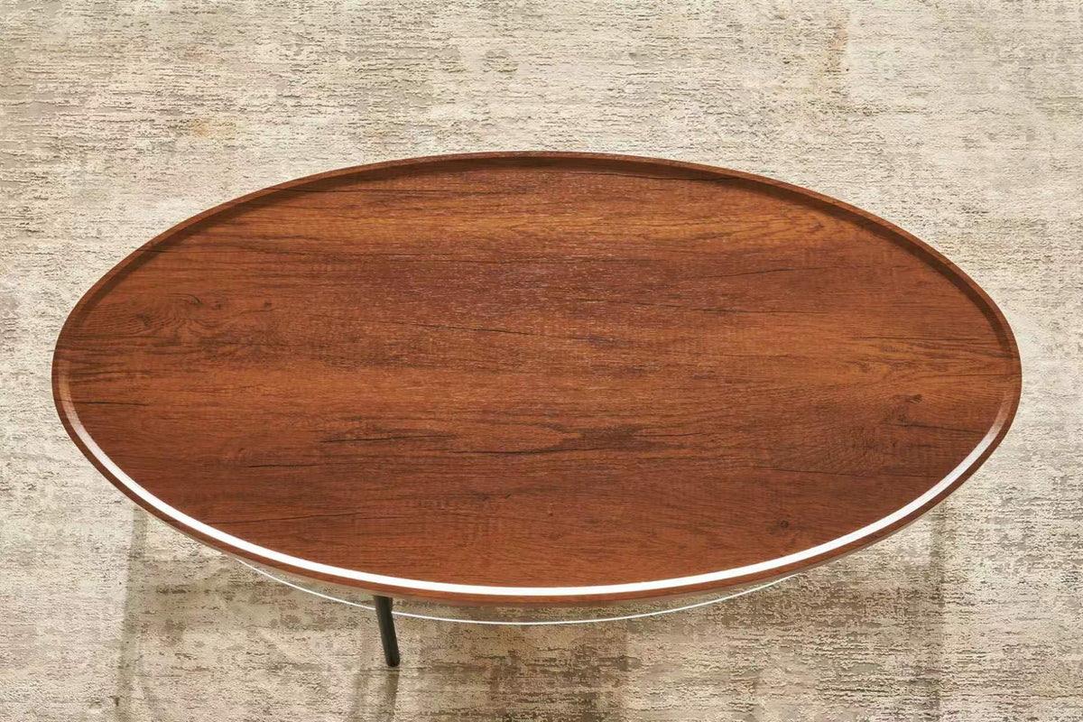 Black Walnut Glass Coffee Table O11775