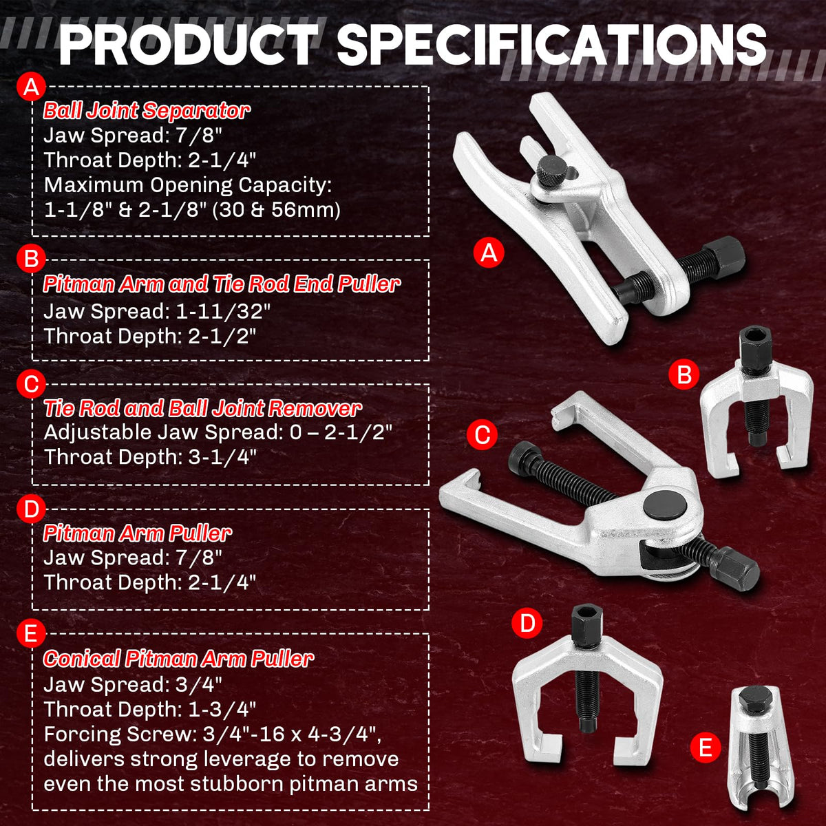 5-in-1 Ball Joint Separator J38373