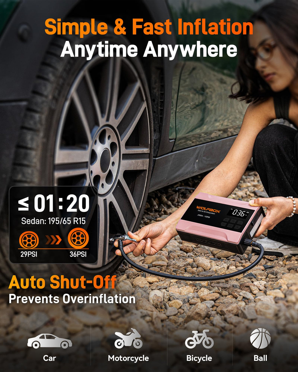 2000A Jump Starter with Air Compressor S807028