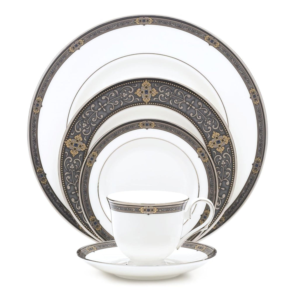White 5 Piece Dinnerware Set P9660