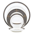 White 5 Piece Dinnerware Set P9660