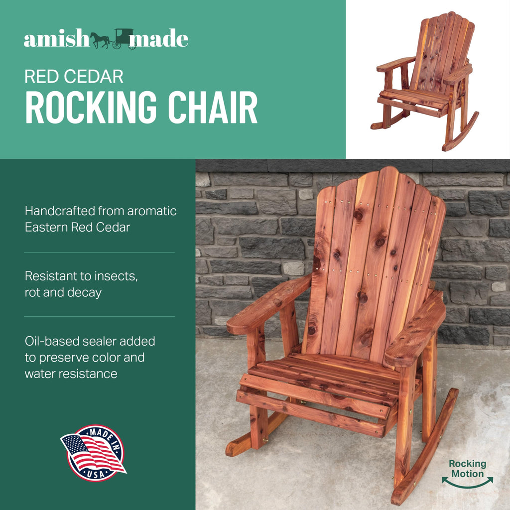 Cedar Adirondack Rocking Chair E71401