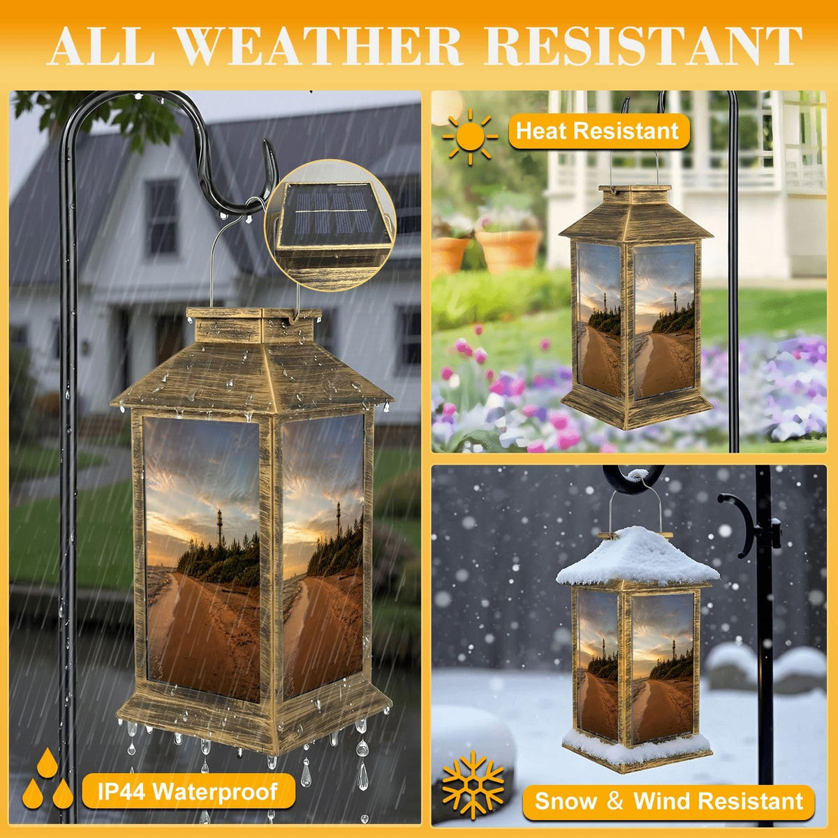 Waterproof LED Solar Lantern D2701