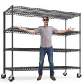 4-Tier Heavy Duty Shelving with Wheels N7515