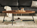 Black Walnut Glass Coffee Table O11775