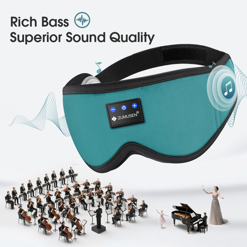 Bluetooth Sleep Headphones 3D Wireless Music Eye Mask O593613