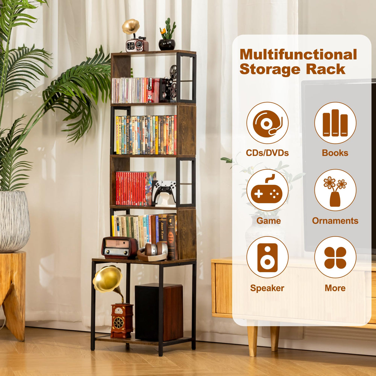 6-Tier CD DVD Storage Rack Z755484
