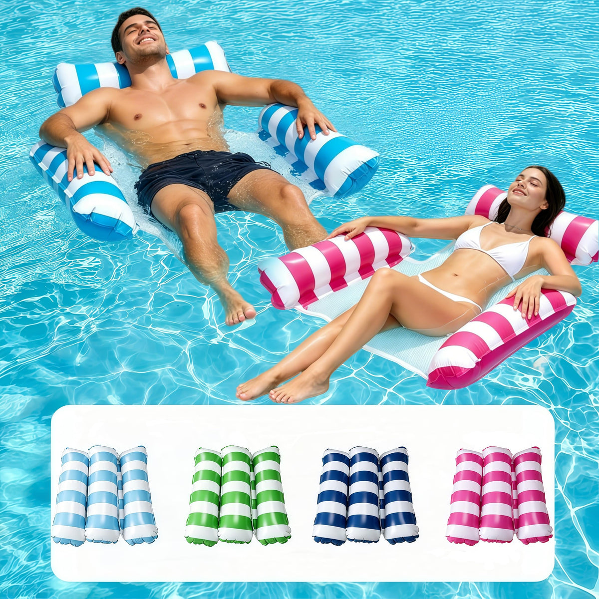 4 Pack Inflatable Pool Float Chair Q142