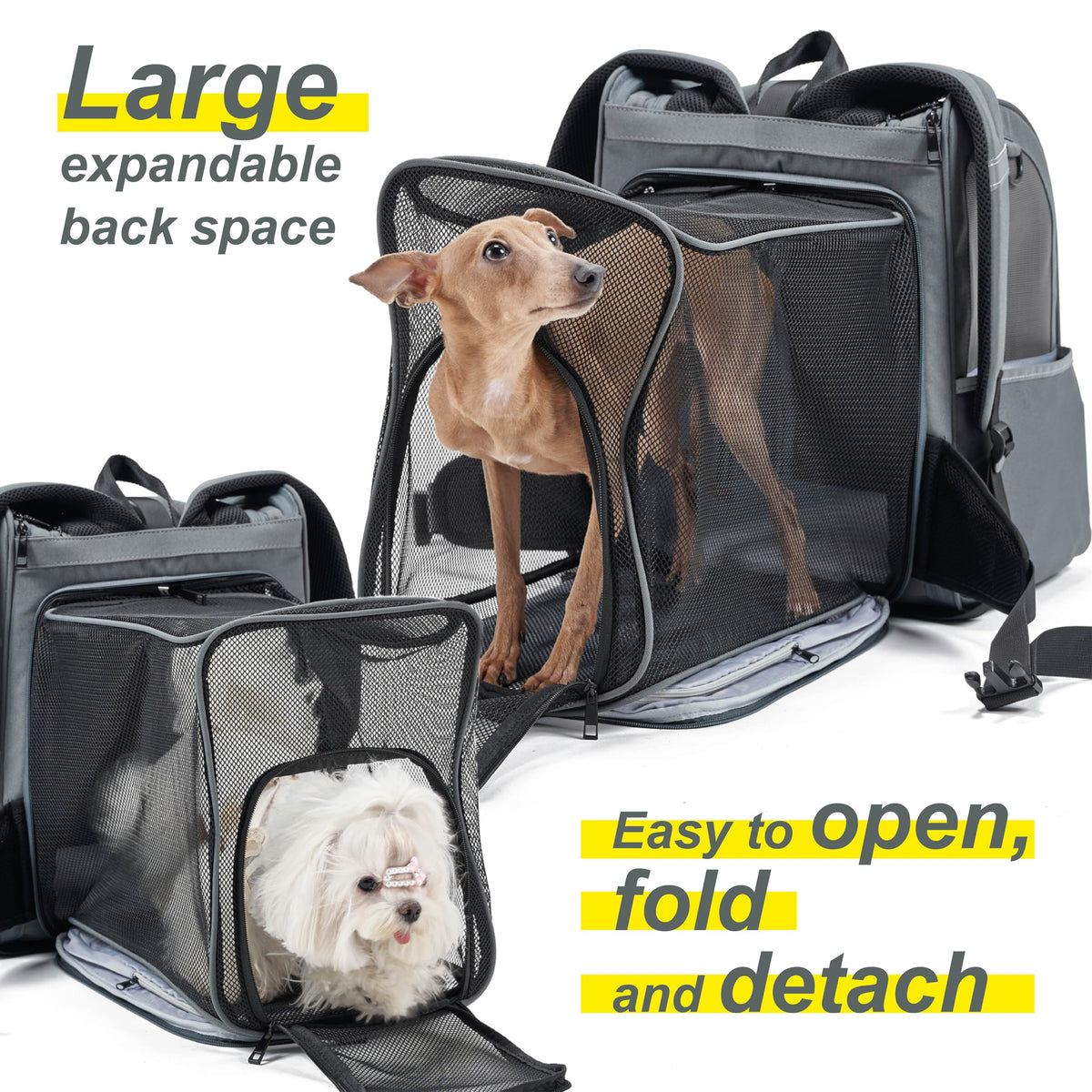 Expandable Foldable Pet Carrier Backpack P671