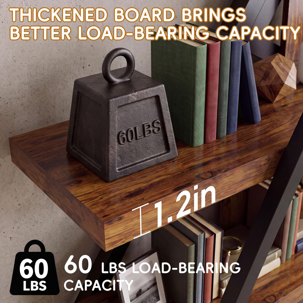 5-Tier Wood and Metal Bookcase A82420