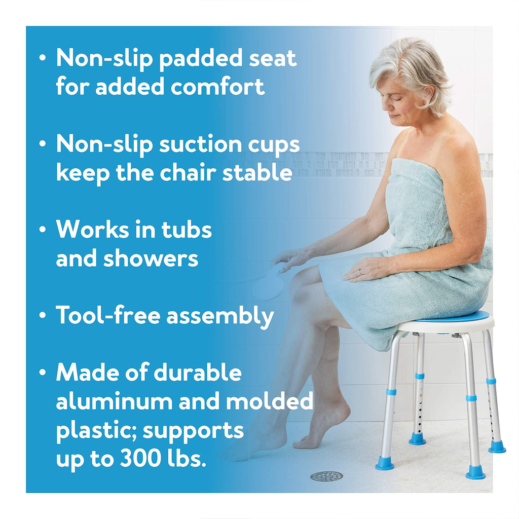 Swivel Shower Stool With Padded Seat Q51154