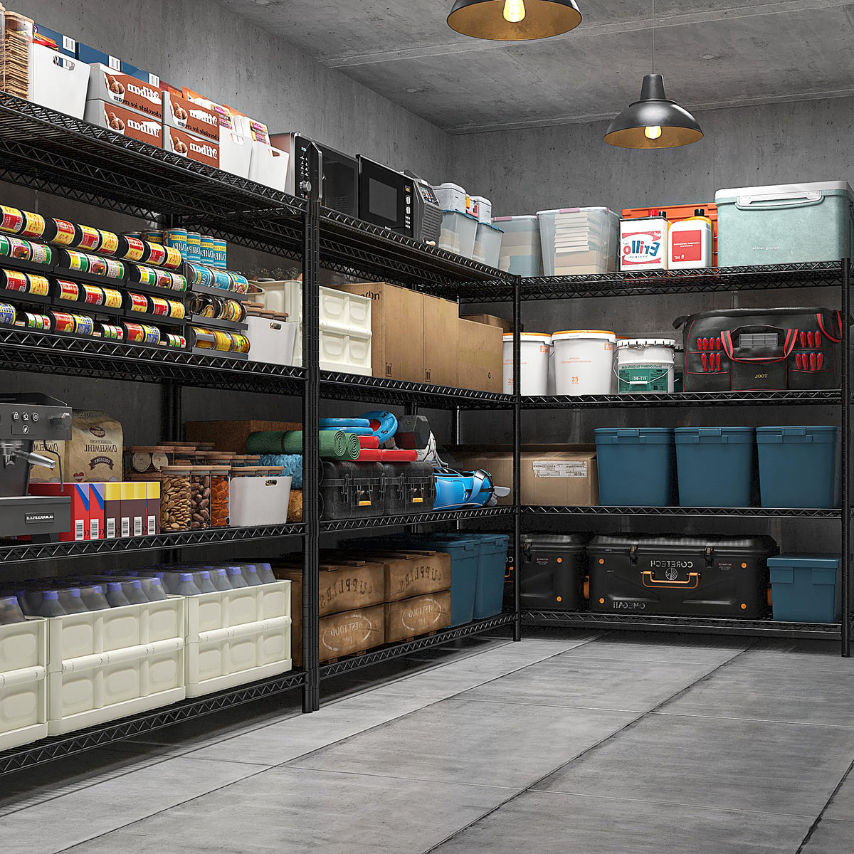 4-Tier Heavy Duty Shelving with Wheels N7515