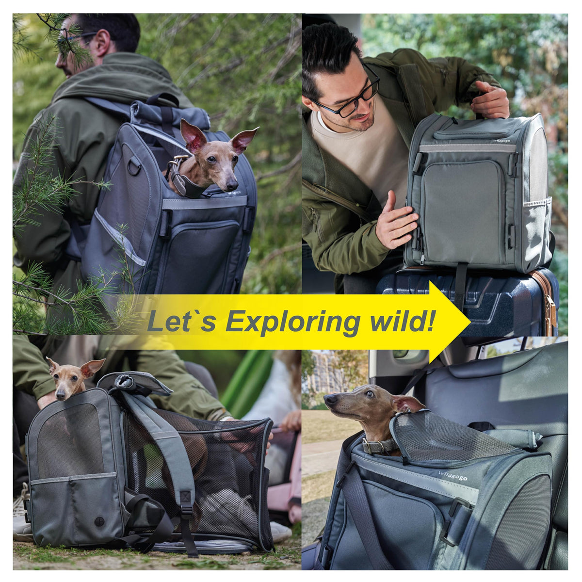 Expandable Foldable Pet Carrier Backpack P671